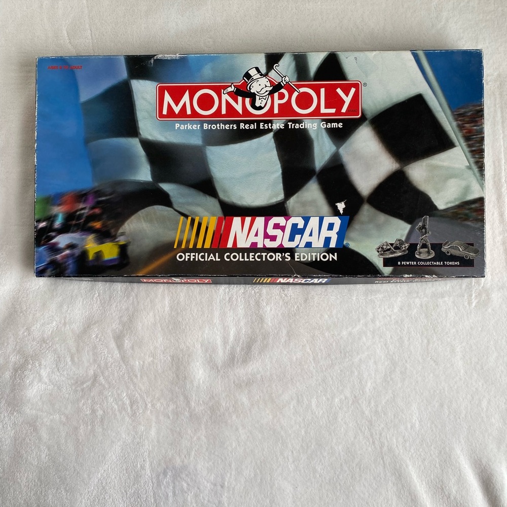 Vintage Monopoly NASCR Board Game 1997 Complete Game Night Retro Decor Cars